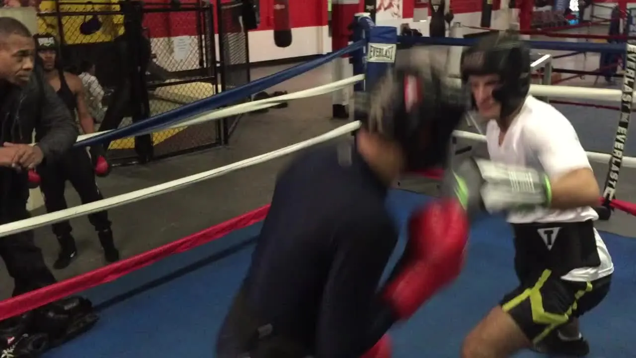 Controlled sparring in the ring